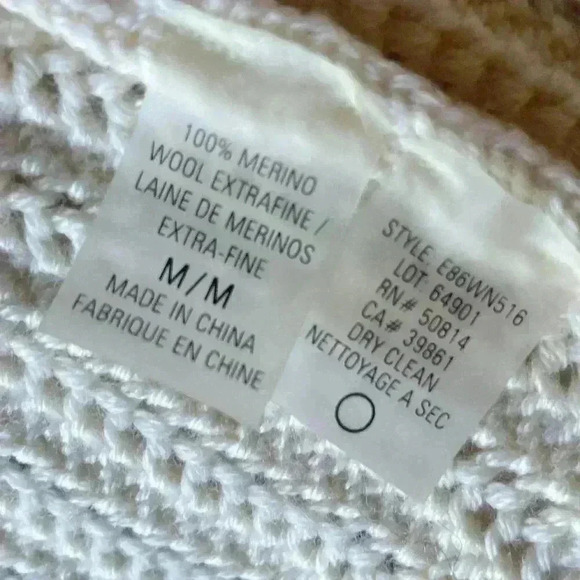 Elie Tahari Cream Merino Wool Knit Wrap Cardigan - Picture 9 of 13